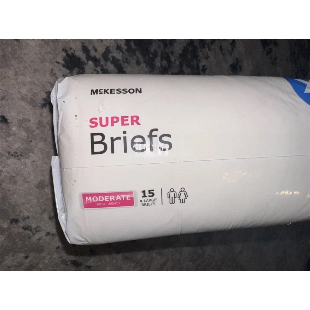 McKesson Super Briefs Adult disposable Moderate underwear  X-Large 15 Count